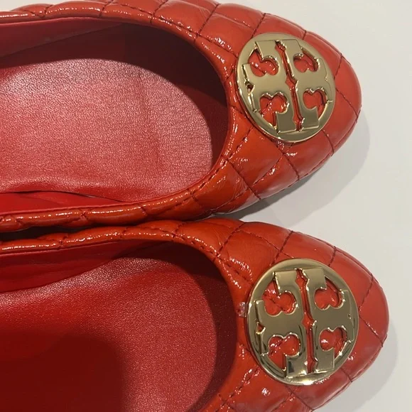 TORY BURCH Leather Quilted Ballet Flat - Picture 4 of 6